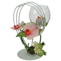 Подсвечник декоративный "Розовая орхидея" 