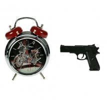 Часы-будильник Меткое пробуждение с пистолетом 