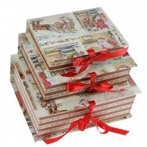 Комплект коробок-книг из 3-х шт. Подарок Деда Мороза