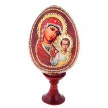  Сувенир Яйцо на подставке икона "Божья Матерь Казанская", 14см